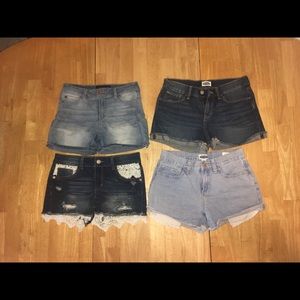 Lot- 4 Girls Short Jean Shorts Old Navy and Others